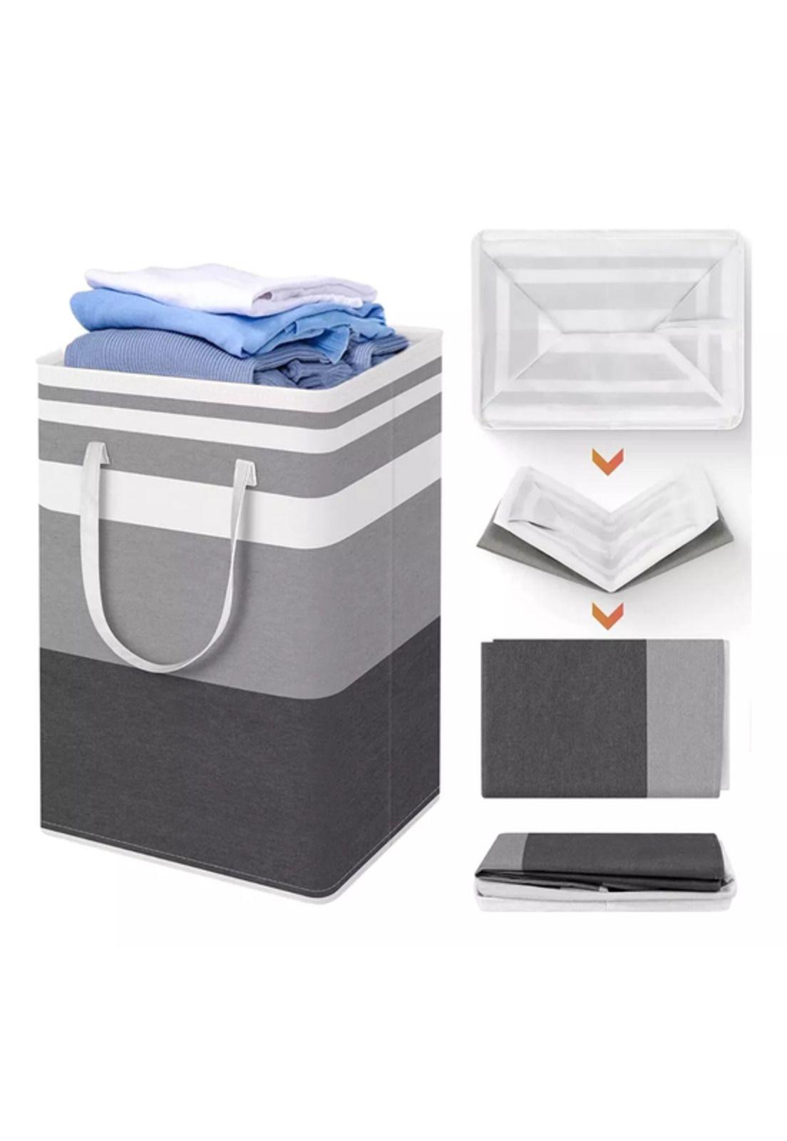 Cesto grande para ropa sucia y lavandería plegable (2x75l + 2x5l) tricolor-1