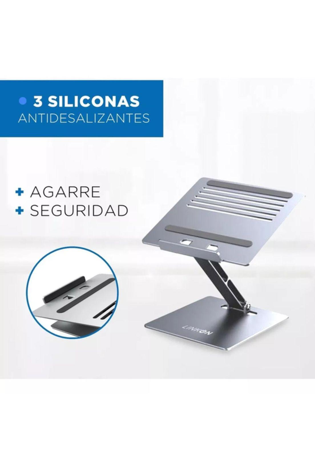 Soporte base ajustable para Mac MacBook notebook alum 10-17 gris-5
