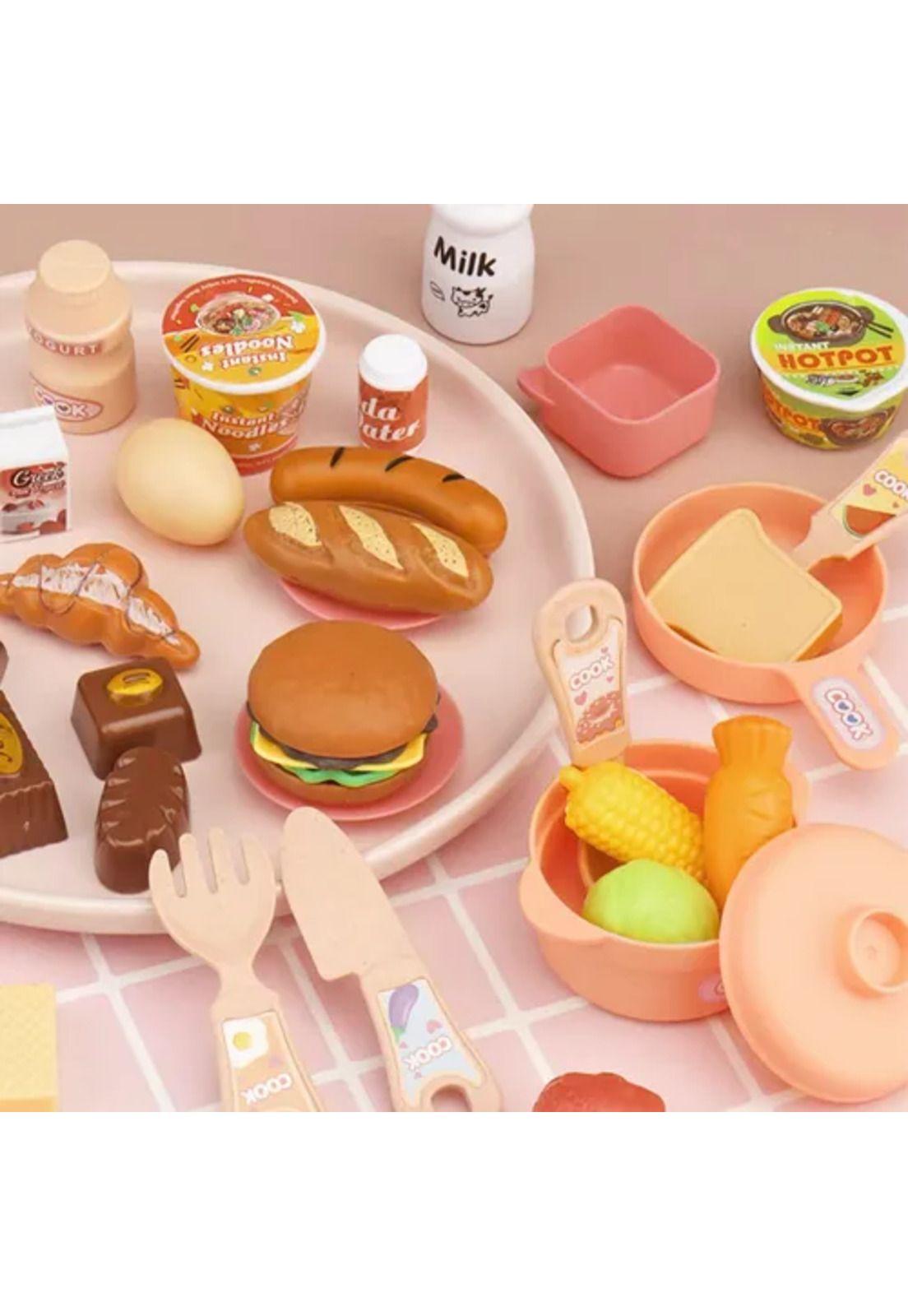 Cocina de juguete Kitchen 32 piezas juego para niñas y niños celeste-2