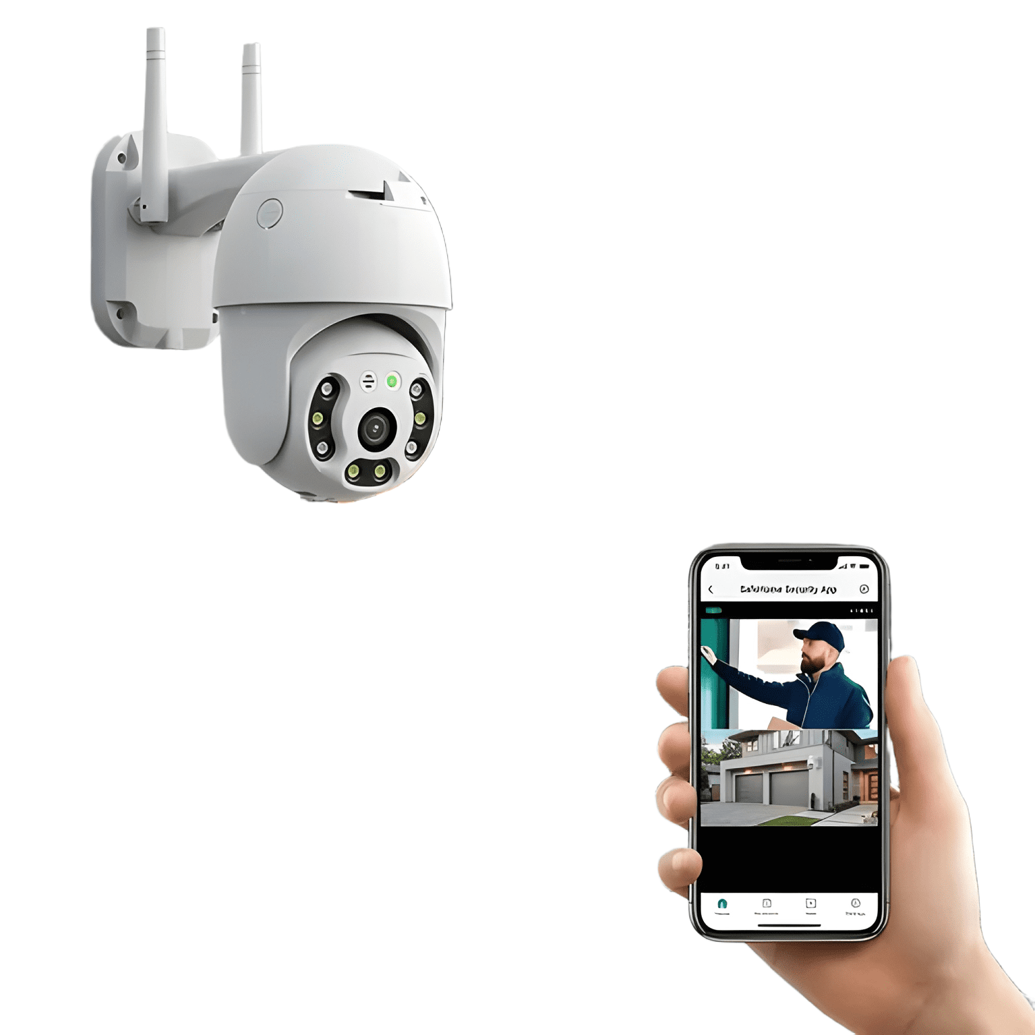 Camara de Seguridad Wifi Exterior 1080p 360° Vision Pack X2-0