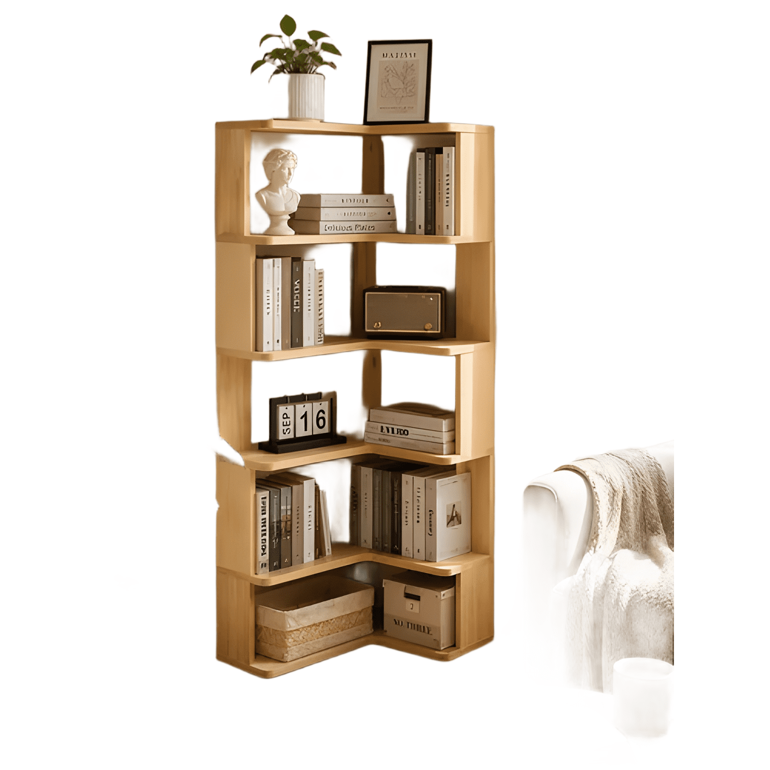 Librero de madera biblioteca organizador 162x60x40cm #8-0