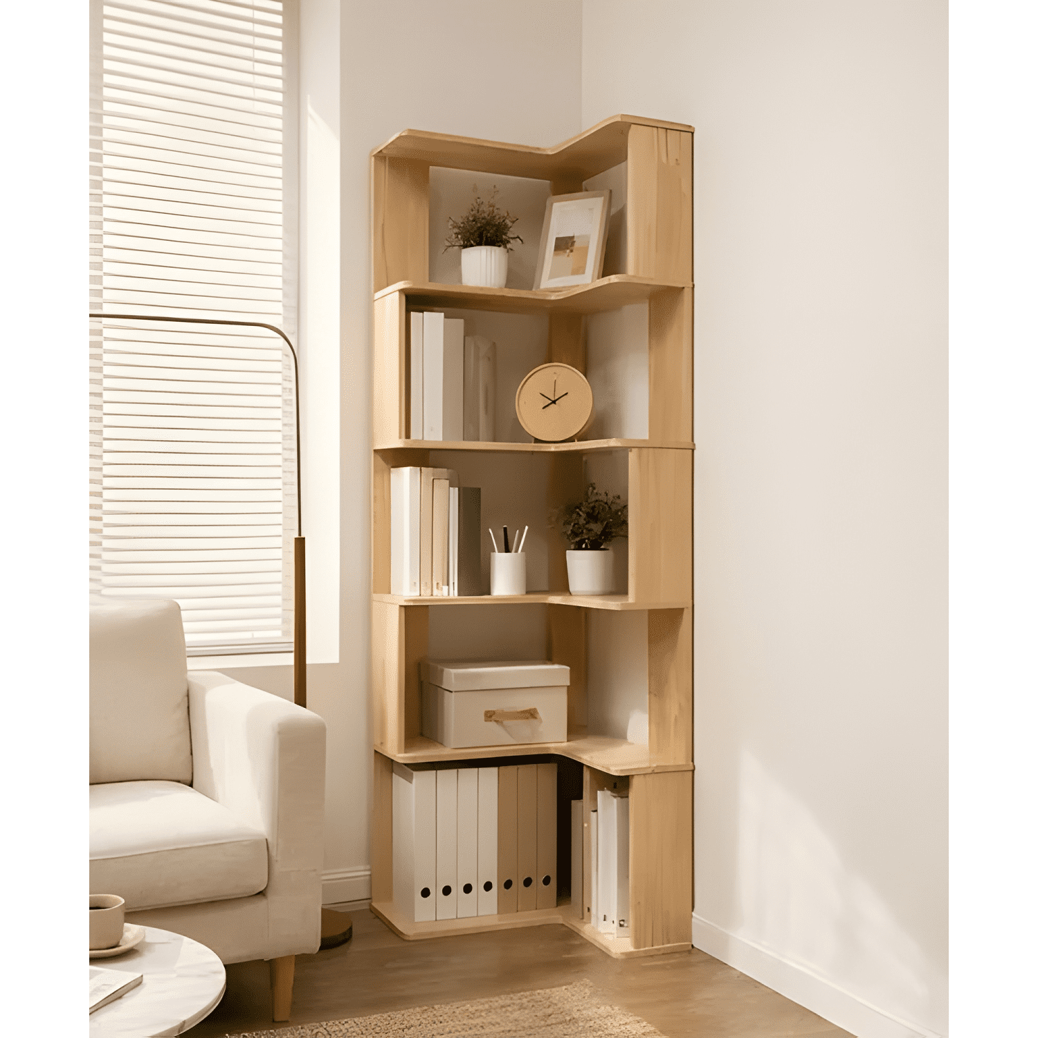 Librero de madera biblioteca organizador 162x60x40cm #8-1