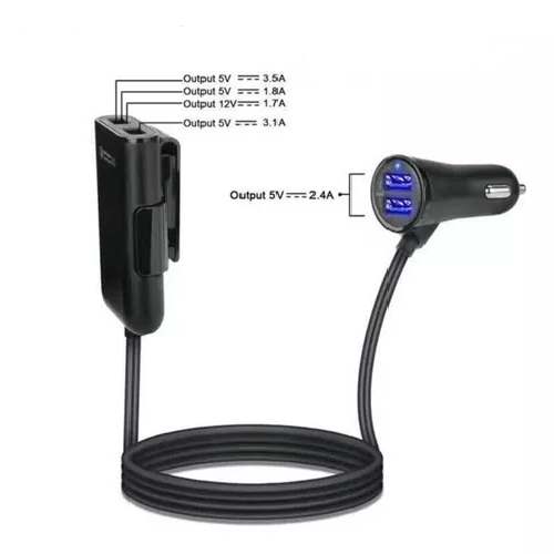 Cargador rápido 4 USB automóvil 35W-2