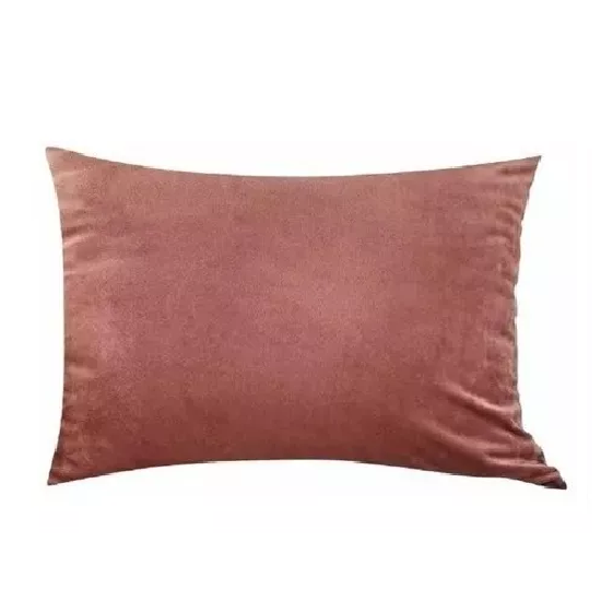 Pack de 2 Fundas Terciopelo Liso 30x50 cm Palo Rosa-0