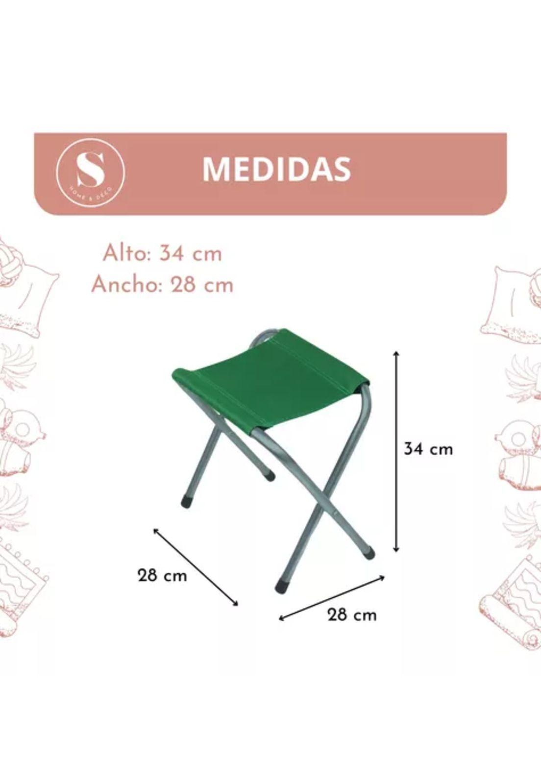 Asiento plegable para camping verde-2