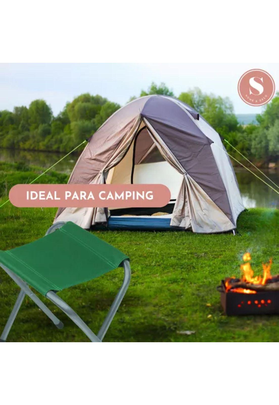 Asiento plegable para camping verde-5