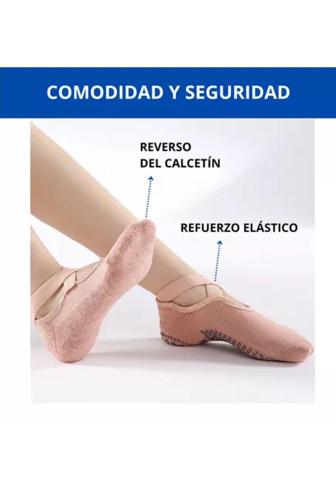 Calcetines antideslizantes para yoga y pilates, set de 3 pares, colores bordó, negro y gris, T 41-3