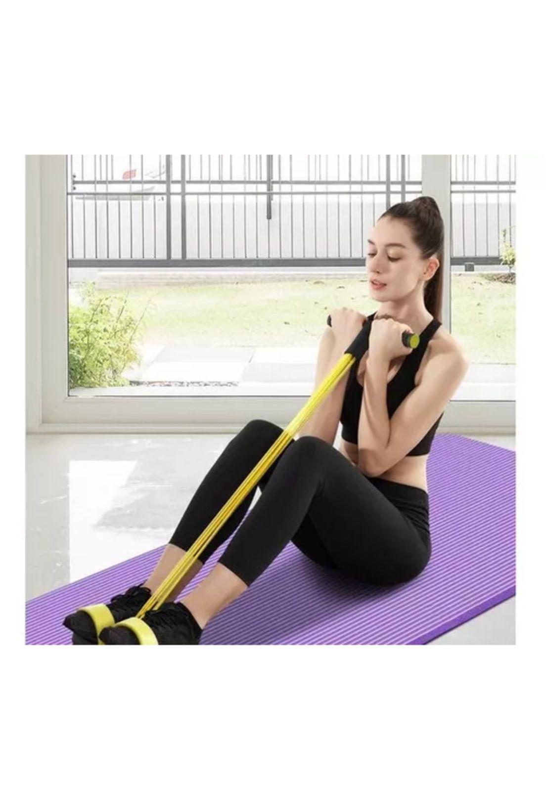 Ligas de resistencia para piernas, bandas de pedal, color morado-2