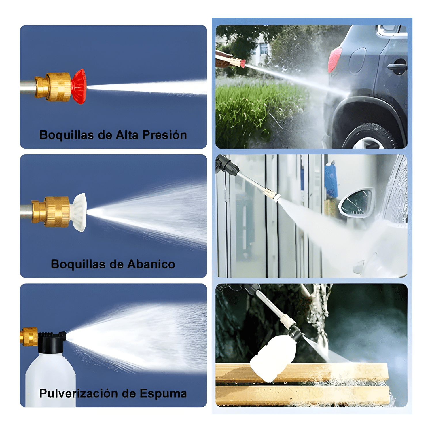 Pistola Hidrolavadora Inalámbrica Eléctrica Lavado Auto 48v-3