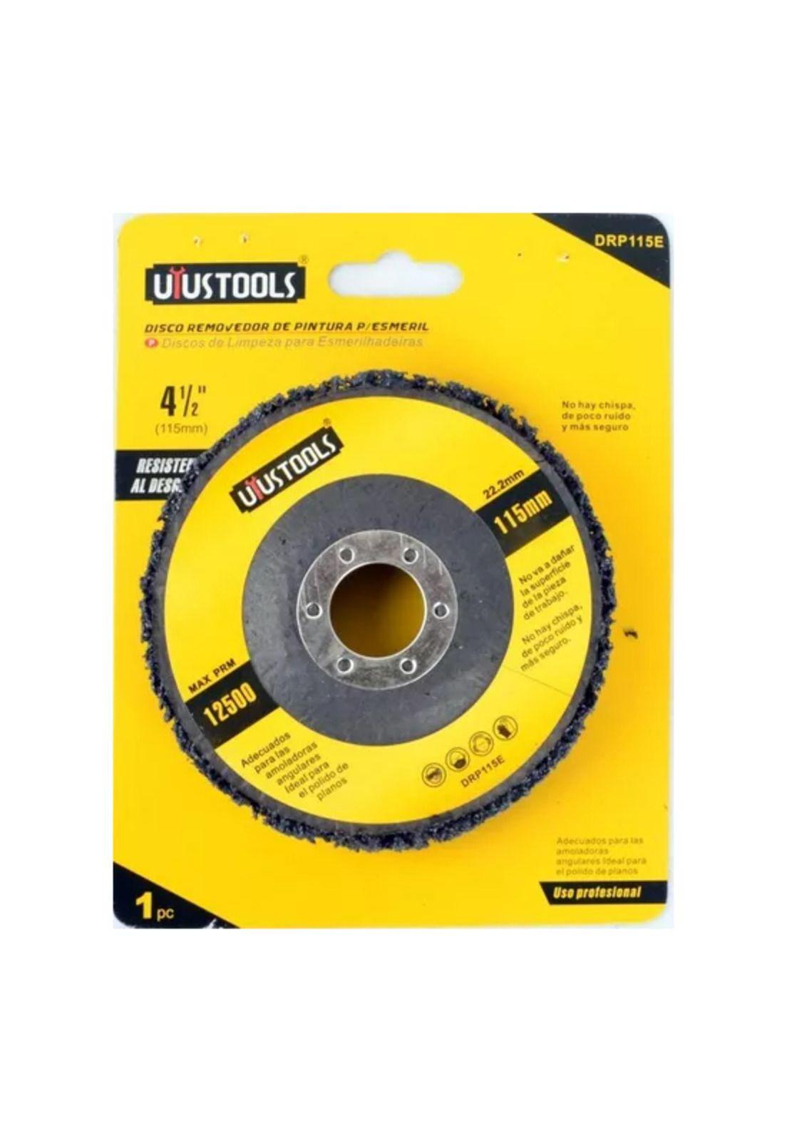 Disco pulir removedor pintura óxido 4 1/2 115mm esmeril negro DRP115E-3
