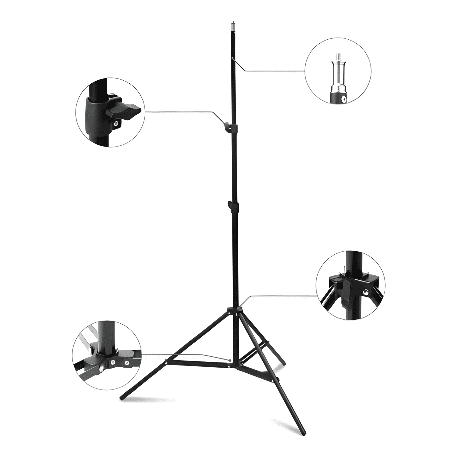 Trípode Fotografía 2.10 Metros Para Iluminación Aro De Luz-2