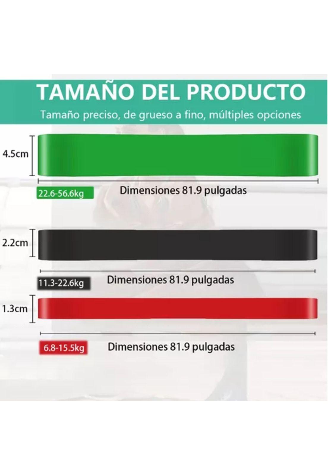 Kit de bandas elásticas de resistencia, pull up, CrossFit, 3 piezas-3