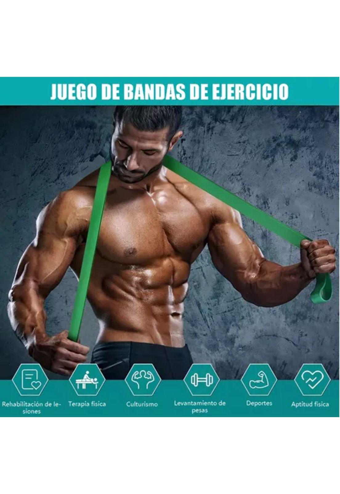 Kit de bandas elásticas de resistencia, pull up, CrossFit, 3 piezas-6