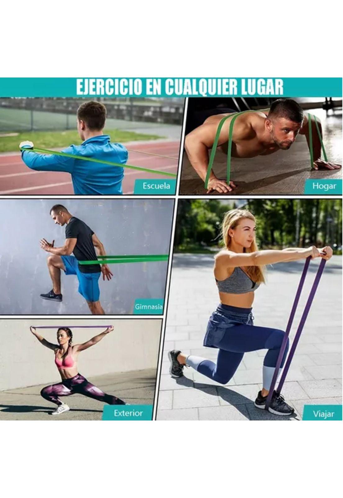 Kit de bandas elásticas de resistencia, pull up, CrossFit, 3 piezas-7