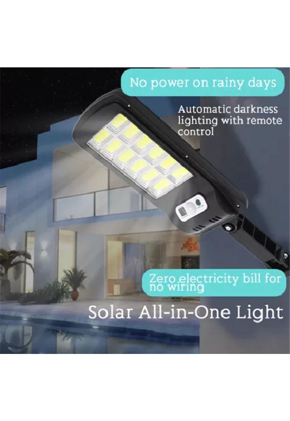 Pack 2 focos solares led con sensor de movimiento panel solar negro-3