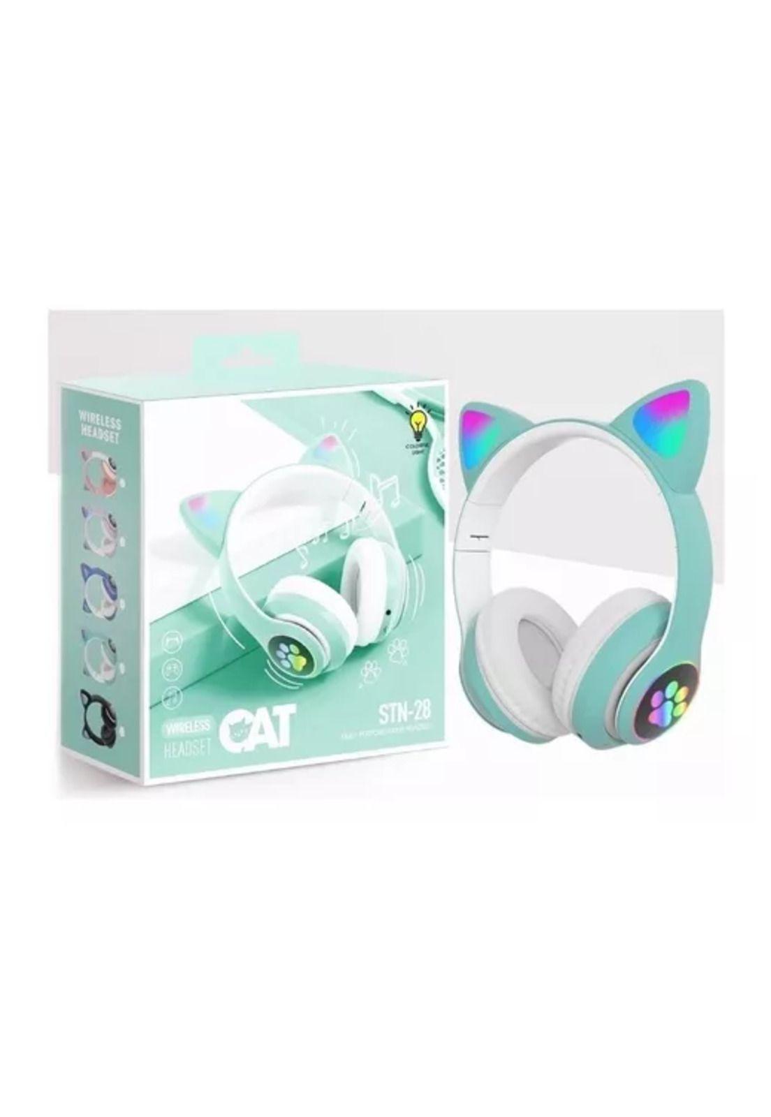 Auriculares gamer inalámbricos CAT Gaming STN-28 verde LED-2