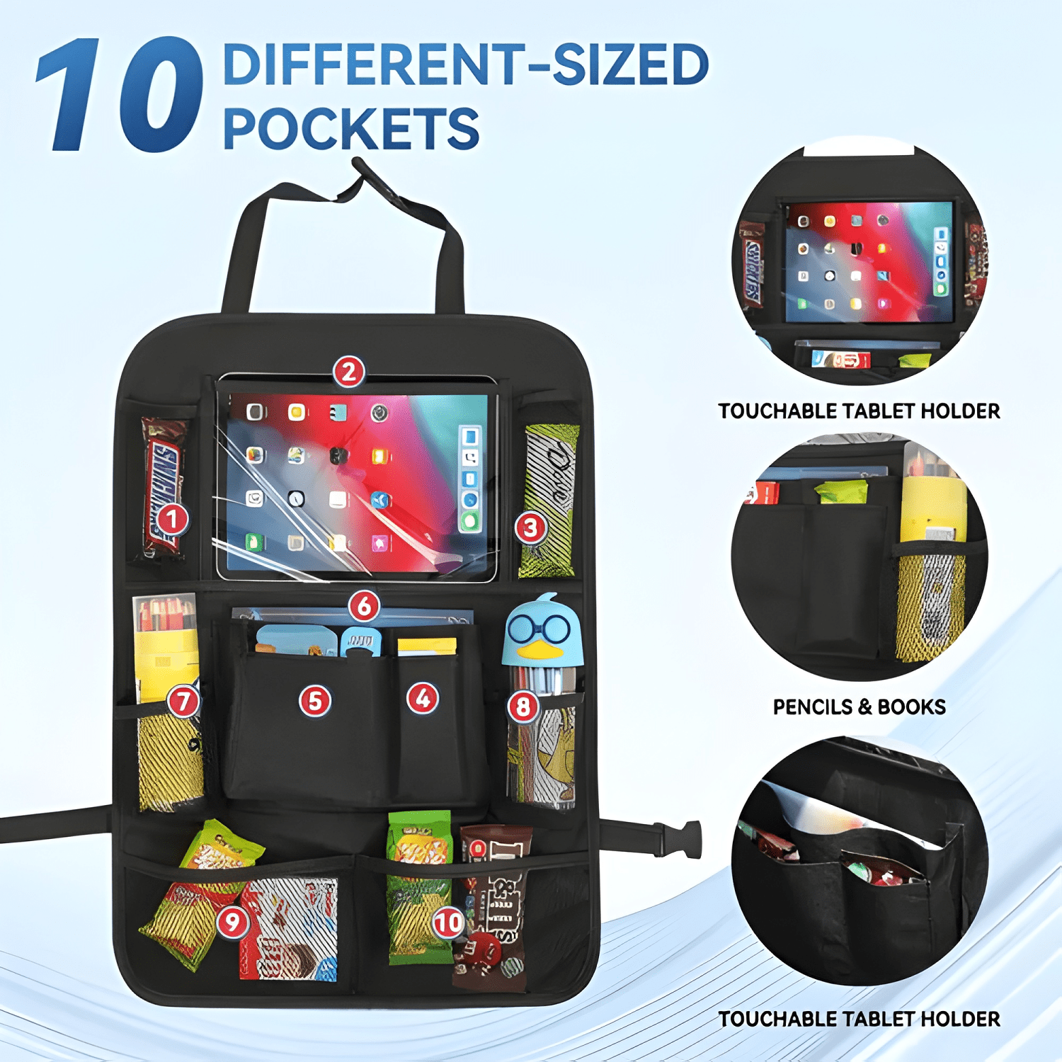 Bolso Organizador Para Asiento De Auto Con Cortina Parasole-1