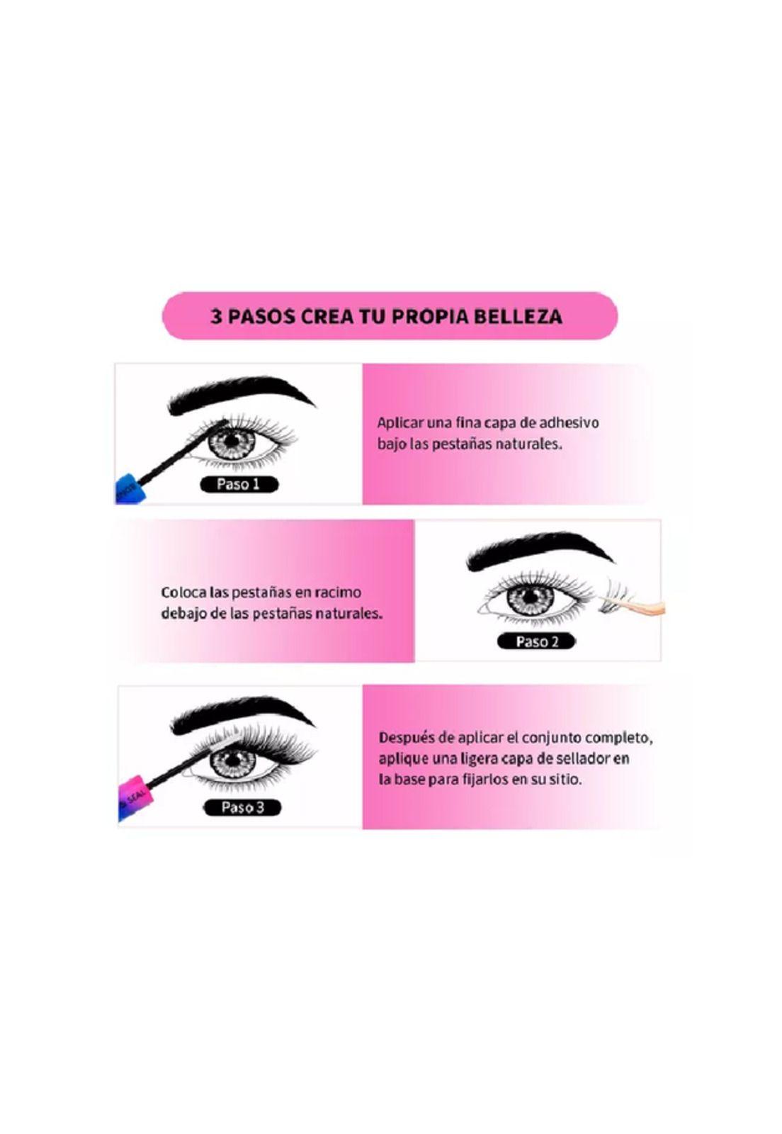 132 Racimos de Pestañas Extensiones Reutilizables Postizas-4