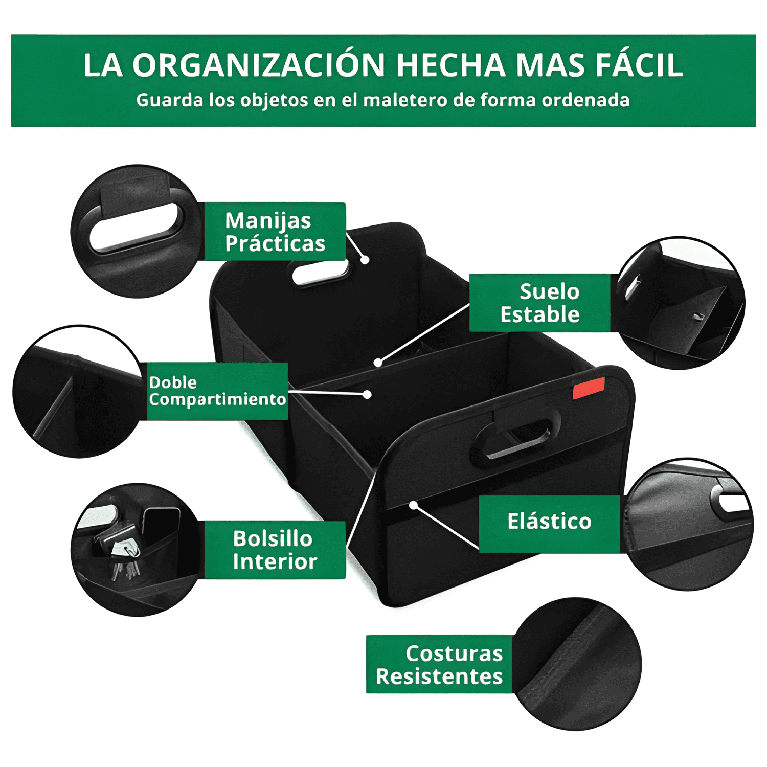 Caja Organizadora De Maleta Auto Bolso Maletero Plegabl #815-2