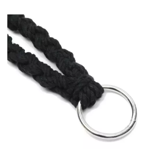 Silla hamaca colgante para terraza o jardín color negro-2