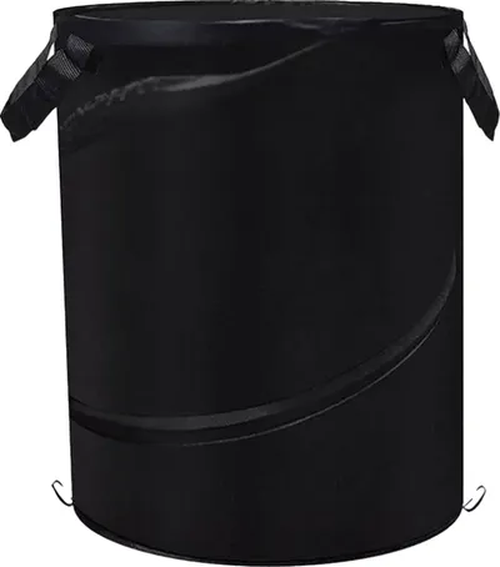 Canasto ropa sucia plegable multiuso color negro-0