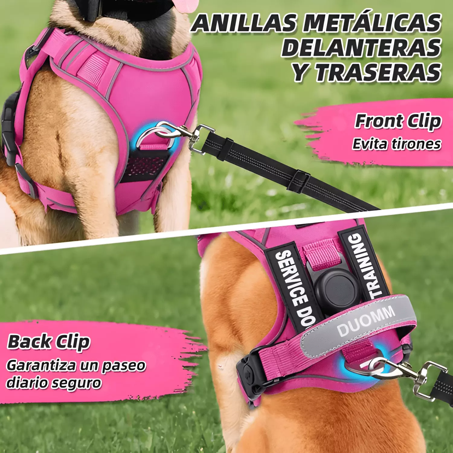 Arnés de perros grande mediano pequeño con porta airtag-2