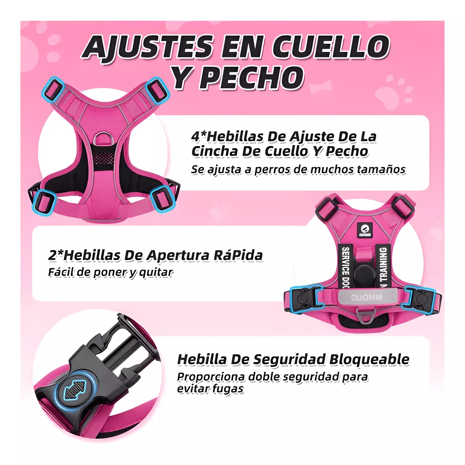 Arnés de perros grande mediano pequeño con porta airtag-3
