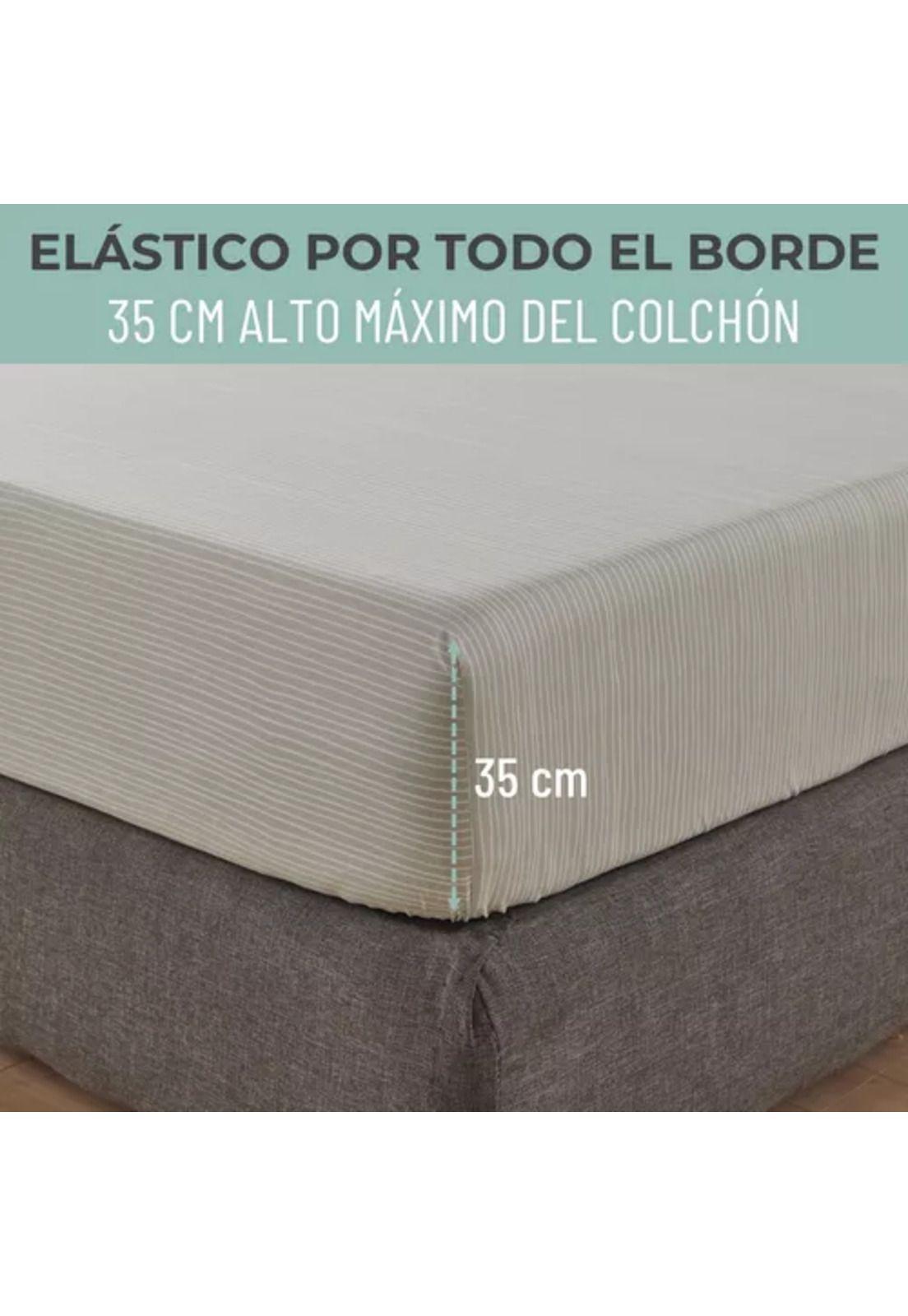 Juego de sábanas estampadas ultra suave + funda almohada, king, gris-3