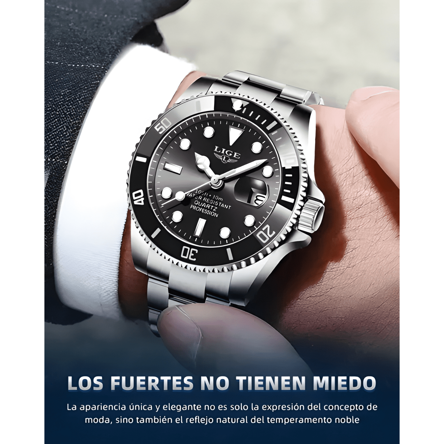 Lige - relojes impermeables para hombre, diseño fantasma-1