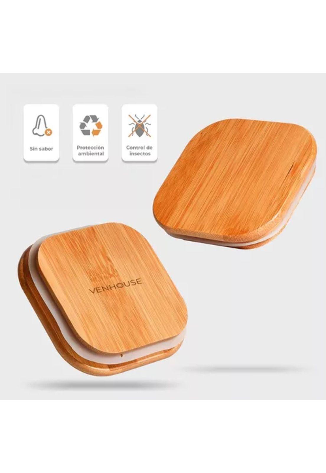 Pack de 4 contenedores de frascos de vidrio con tapa de bambú, transparentes-2