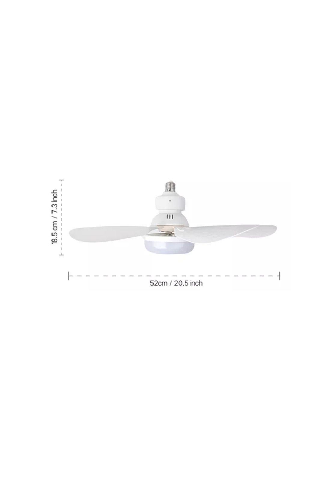 Foco lámpara led ventilador flor de techo 40w con control blanco-2