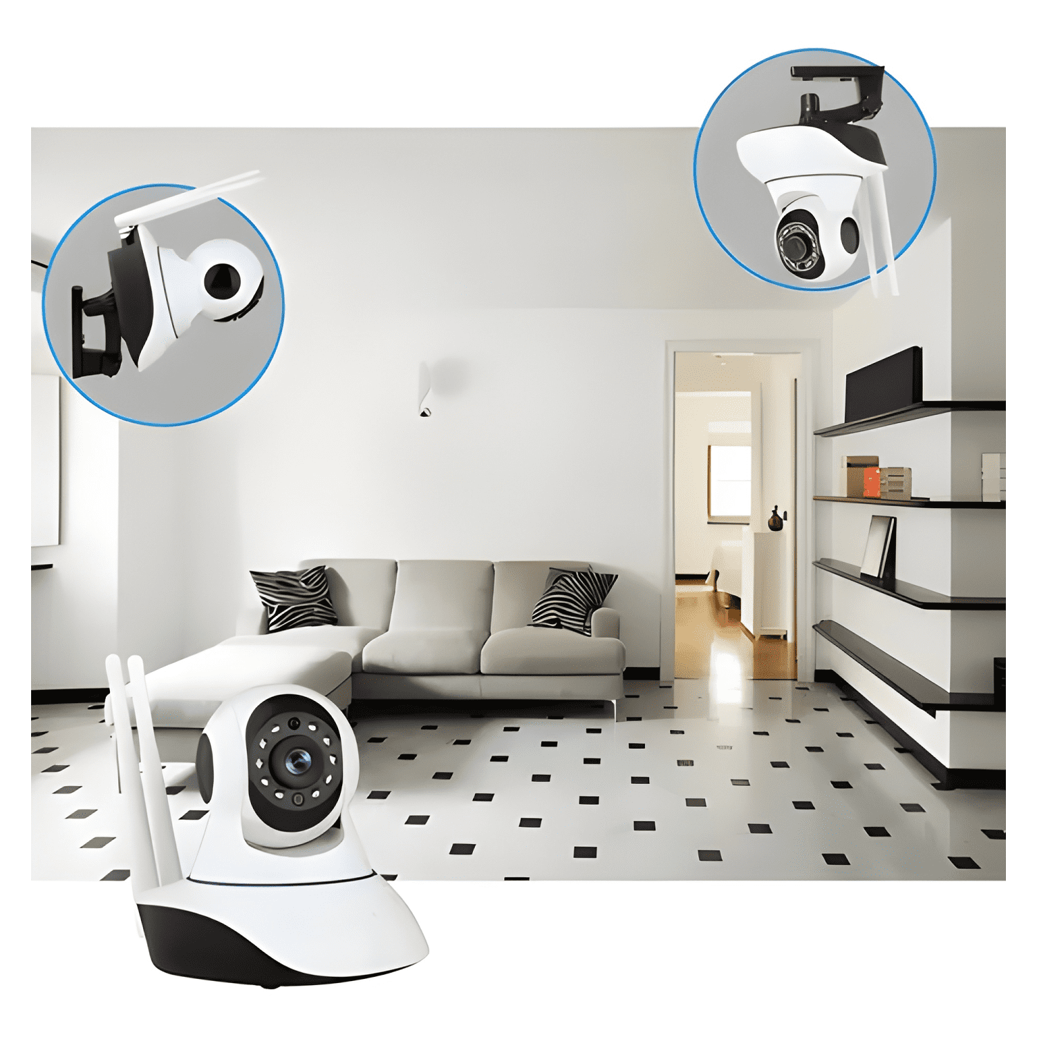 Camara Seguridad Ip Wifi Hd Motorizada Vision Nocturna 360º-4