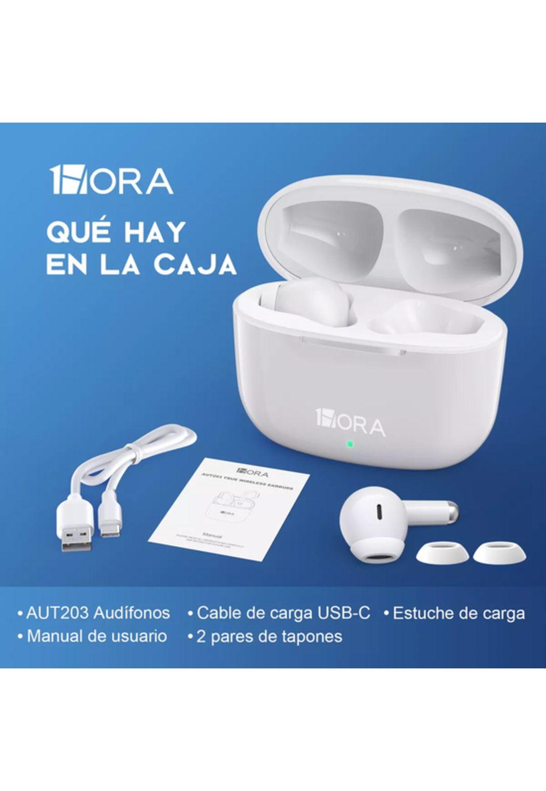 Audífonos in-ear inalámbricos 1 hora AUT203 blanco-3
