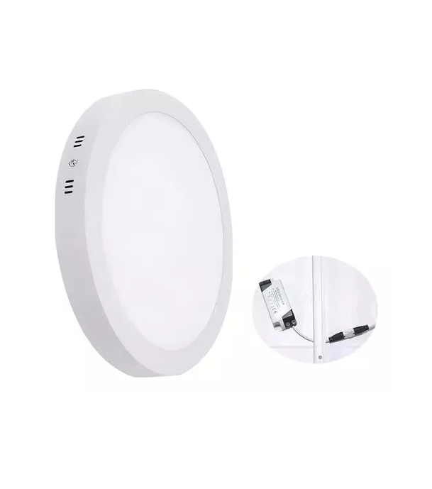Pack 6 plafón redondo sobrepuesto 18w blanco luz fría 5500k-3