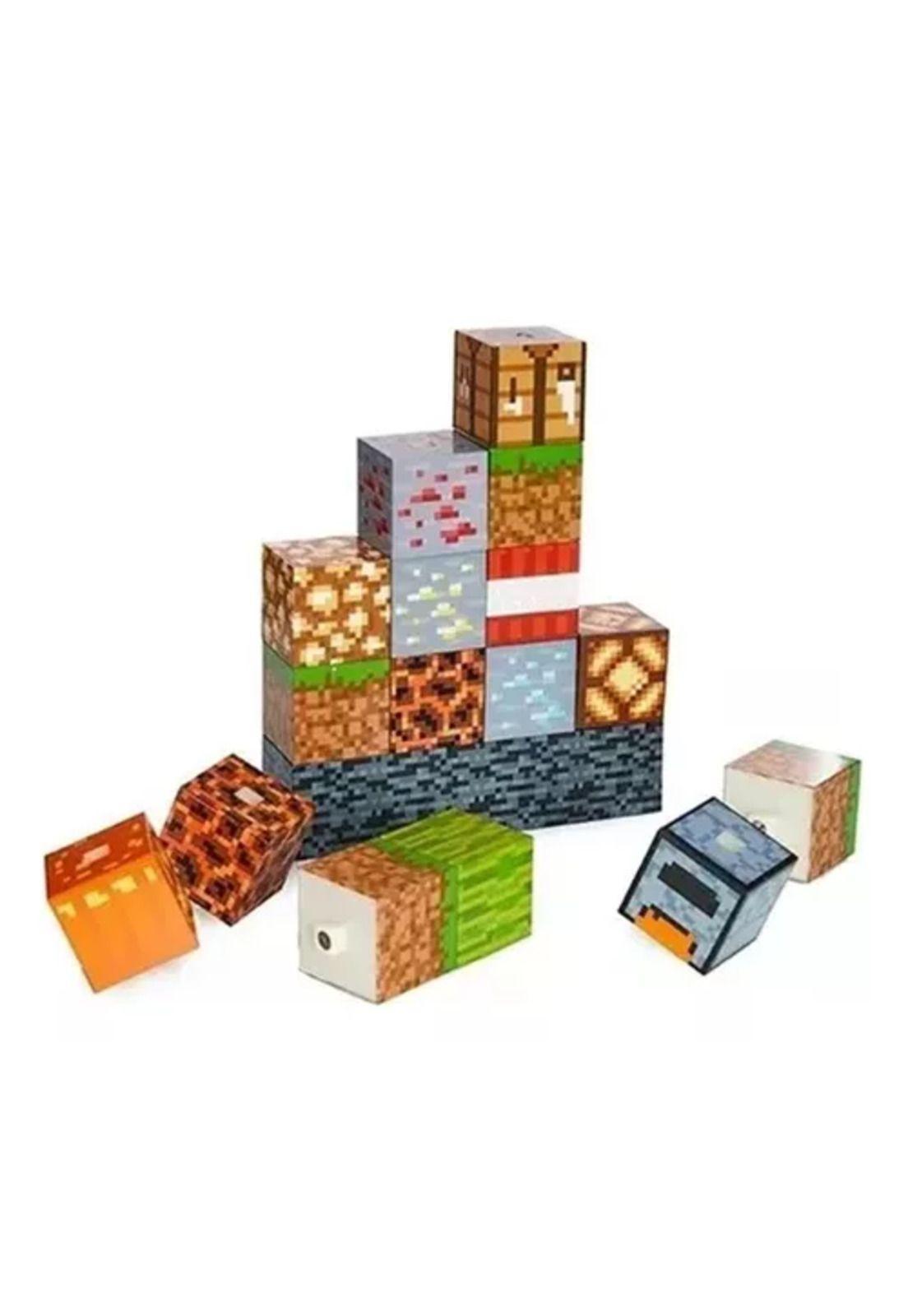 Lámpara de construcción de bloques para niños multicolor-2
