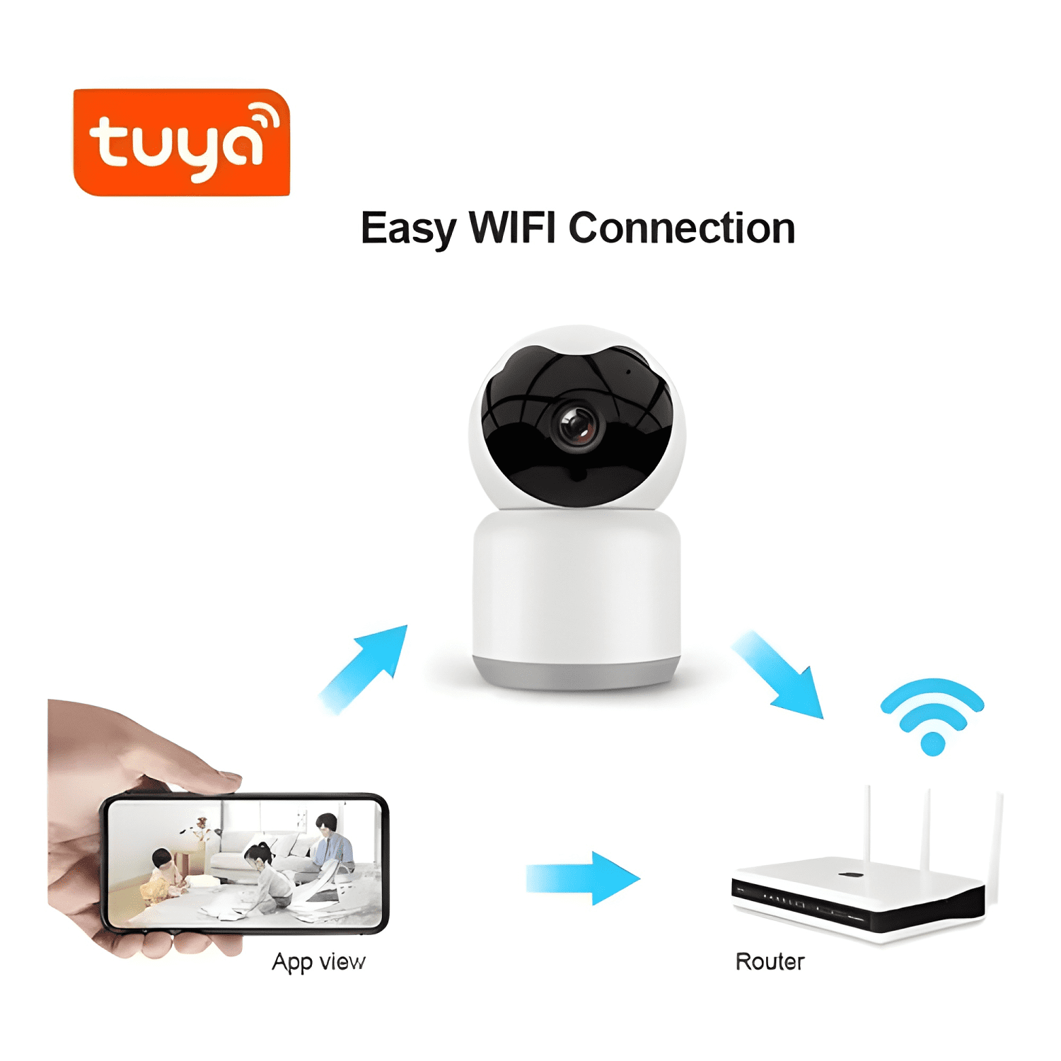 Cámara Vhome Wifi Ptz Ie2 Indoor 2mp Alexa Google Vshop-4