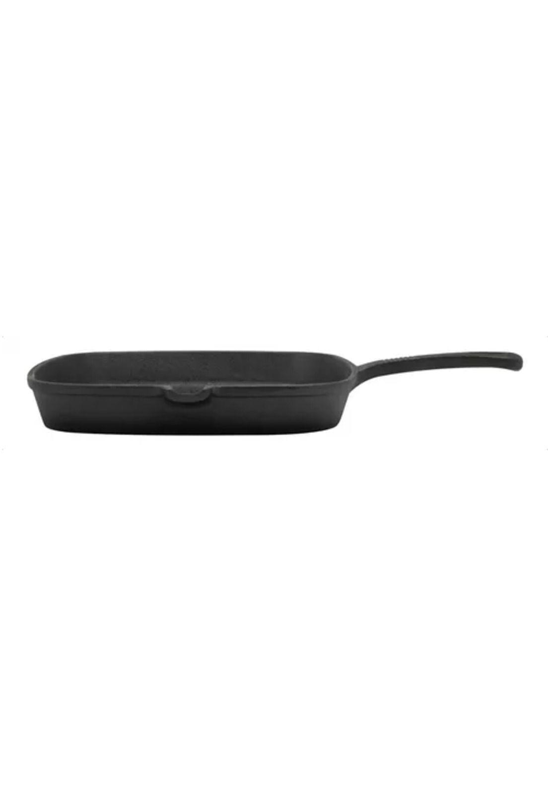 Sartén grill pan de hierro fundido, 24 cm, Black Bull, color negro-2
