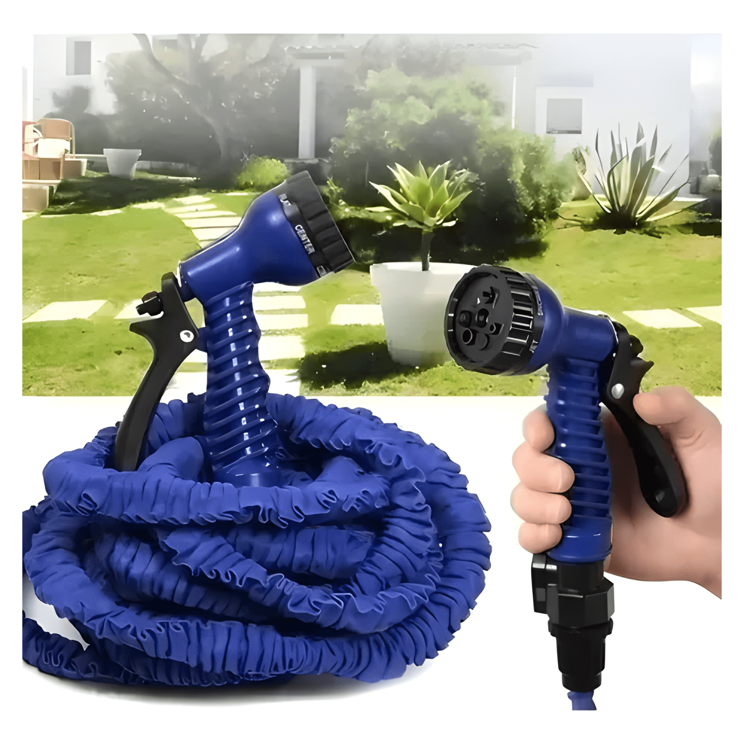 Manguera retractil expandible hasta 30 mts 100ft con-2