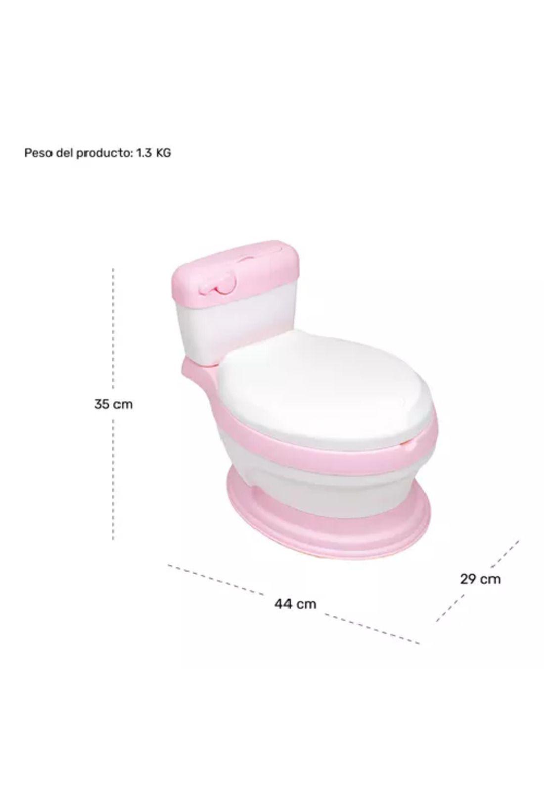 Bacinica bañito entrenador para niños, asiento acolchado, color rosa liso-5