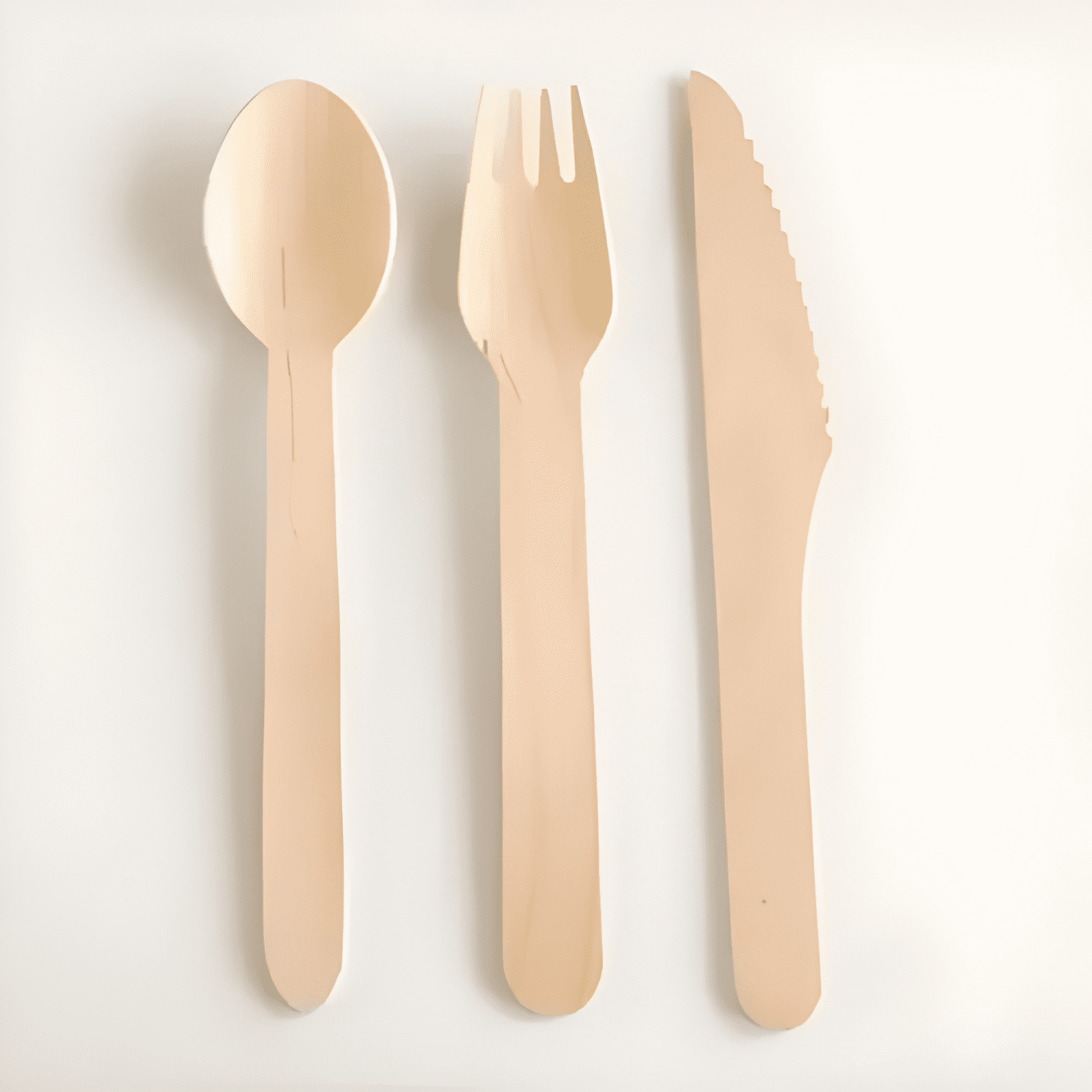 96 X cubiertos, servicio de madera desechable ecológico #2-2