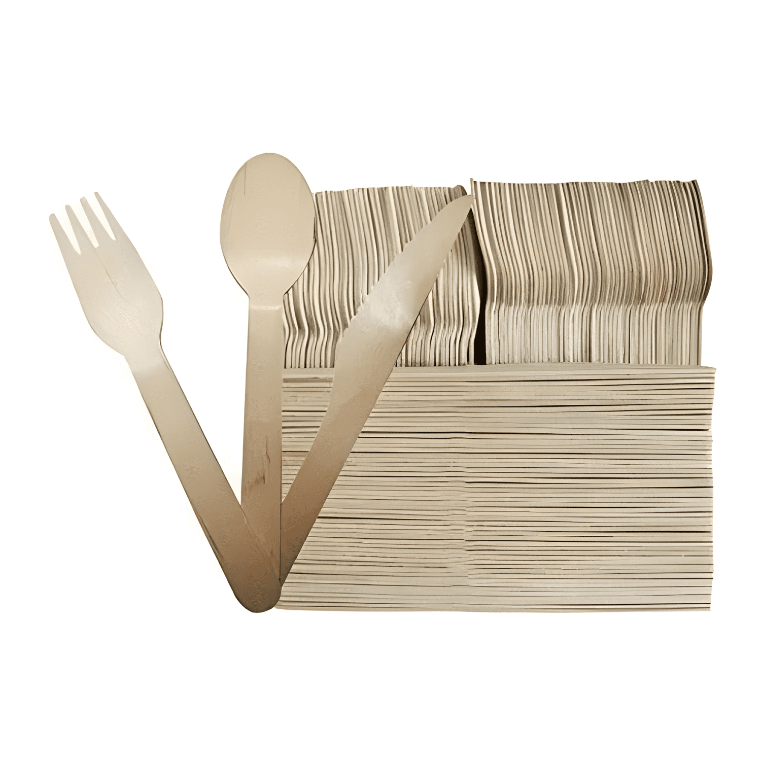 96 X cubiertos, servicio de madera desechable ecológico #2-3