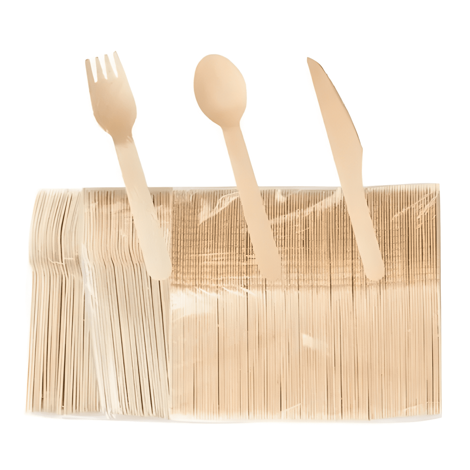 96 X cubiertos, servicio de madera desechable ecológico #2-4