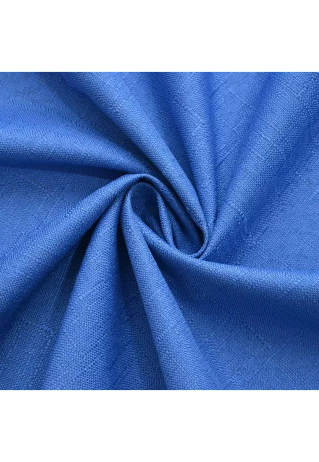 Cortina Lino Con Blackout Engomado Térmica 140x220 Azul-4