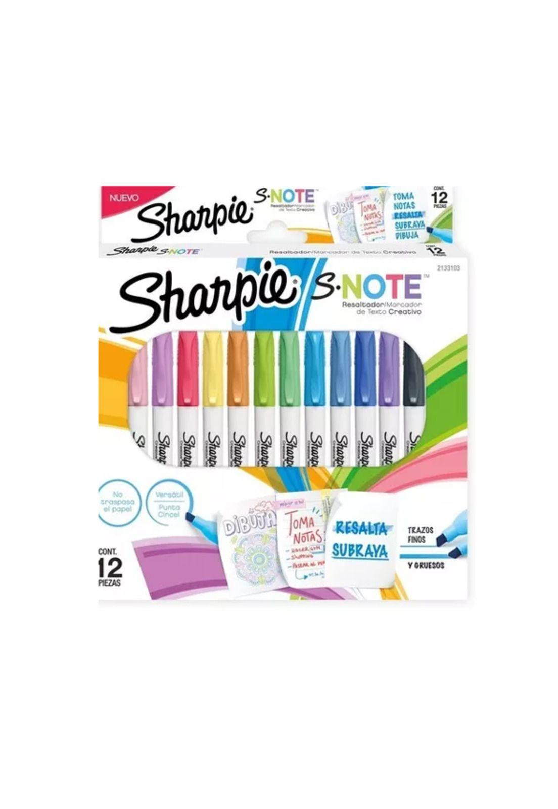 Marcador sharpie s note x12 multicolor-2