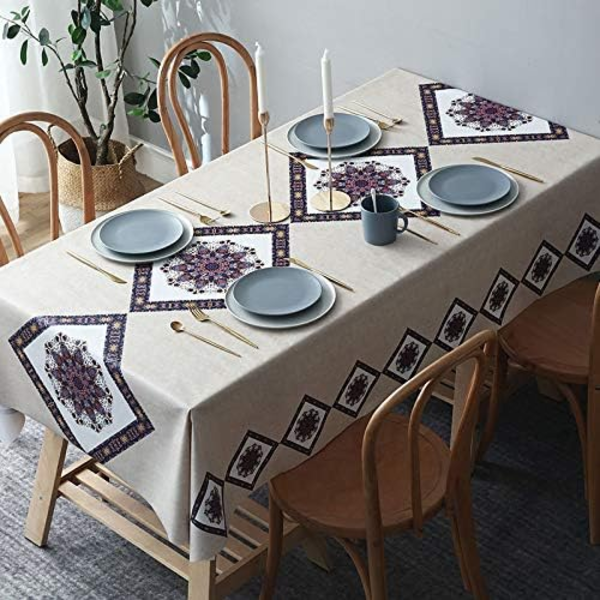 mantel wym rectangular +6 fundas silla beige triángulo-1