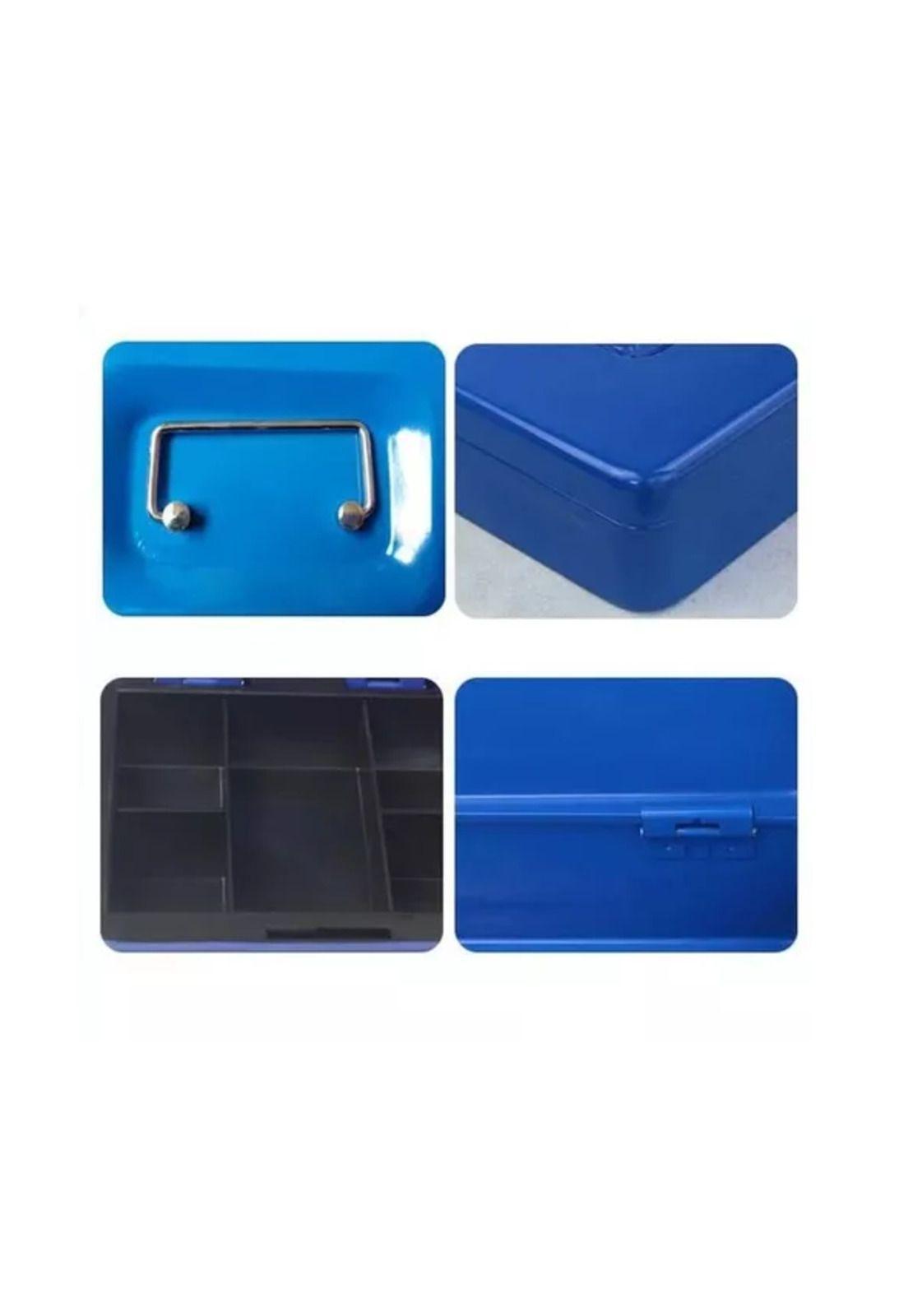 Caja fuerte metálica con llave para dinero 25x20cm color ...-2