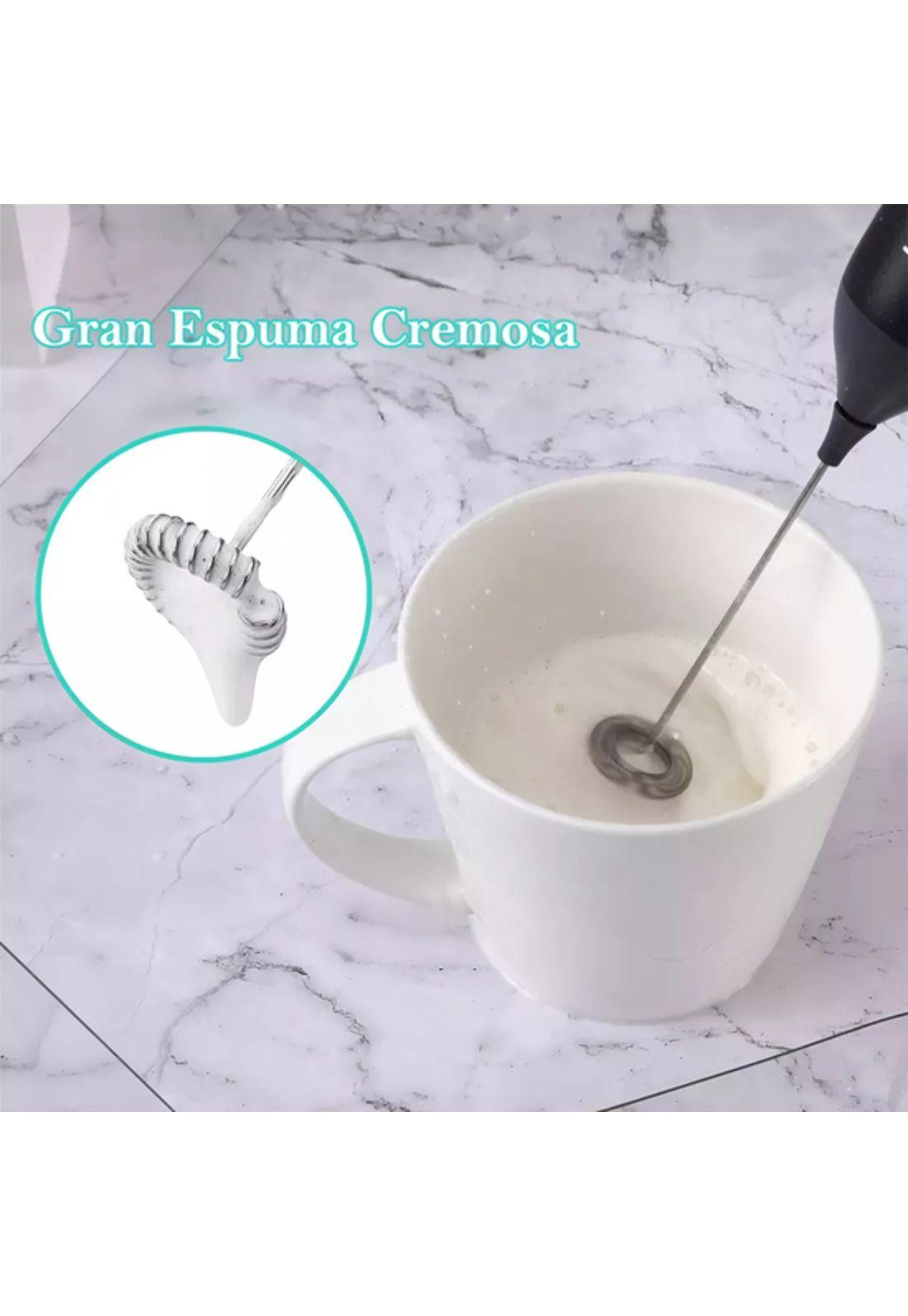 Mini batidor revolvedor de café espumadero leche recargable negro-4