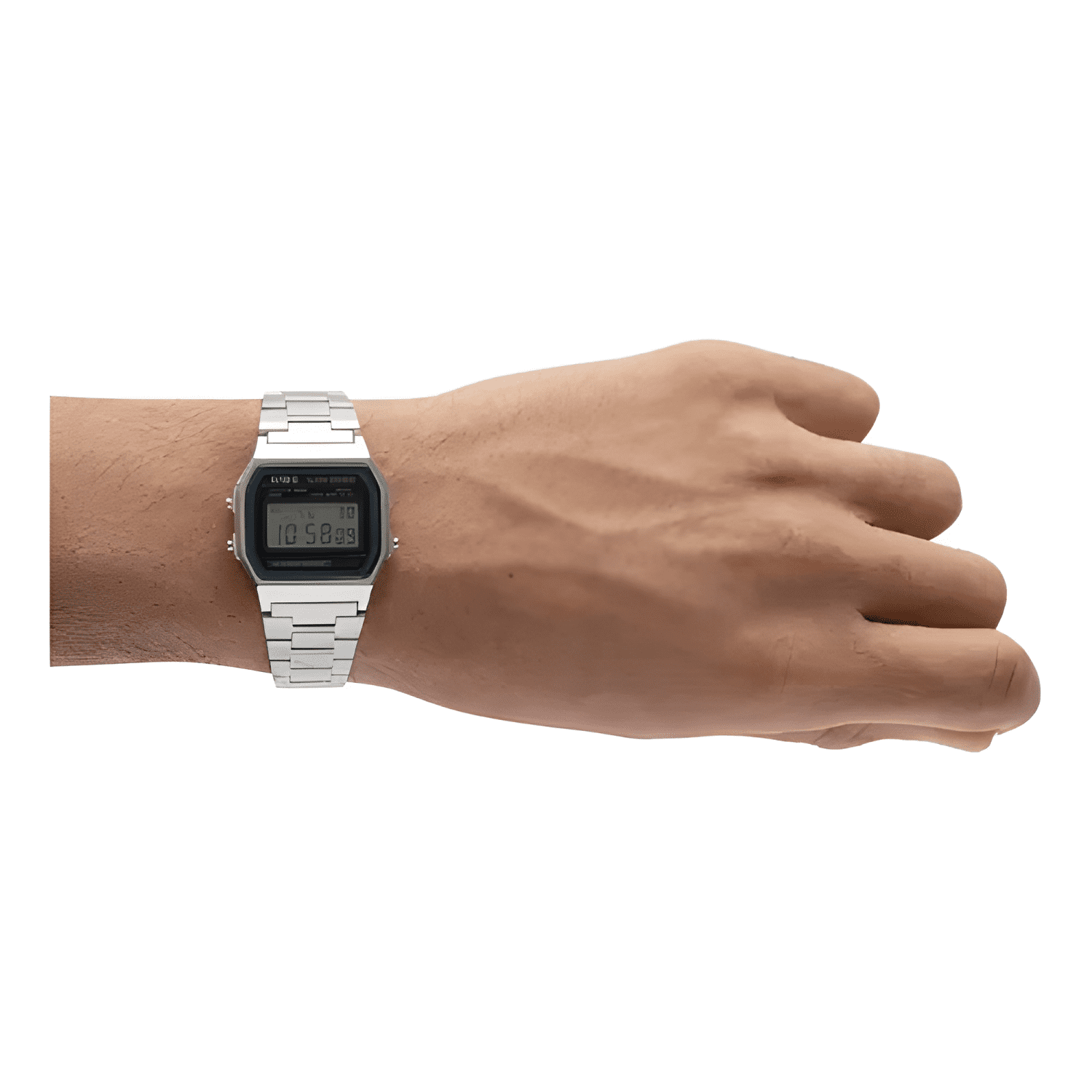 Reloj casio japón vintage a158wa-1df digital Plateado-4