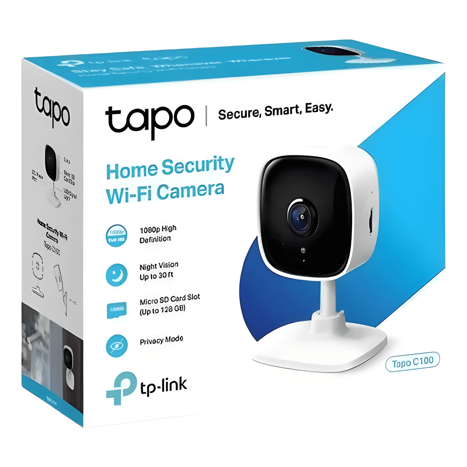 Cámara WI-FI Tp-link Home Security con Memoria Blanco-2