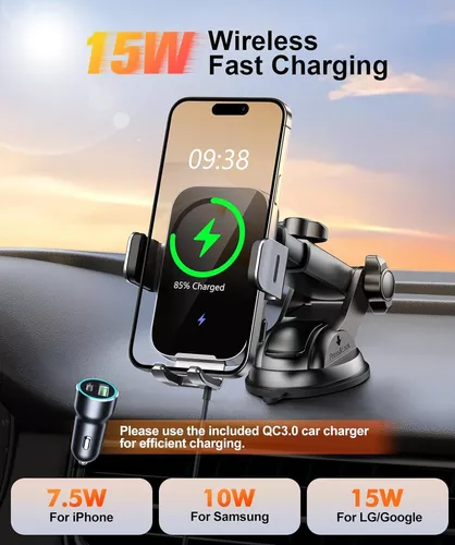 Cargador de soporte automático inalámbrico para automóvil-3